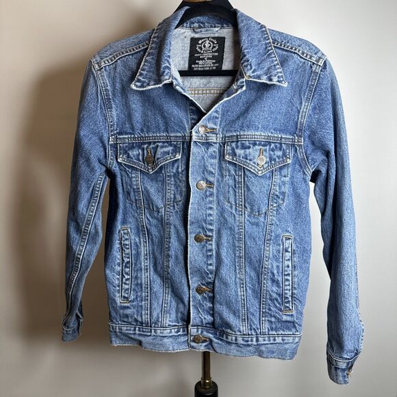 Vintage Monte Carlo Polo & Jockey Club Size Medium Mens Blue Jean Jacket - Picture 10 of 10